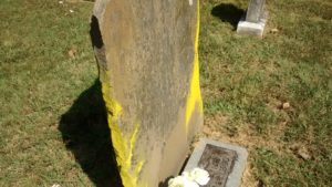 Old Gravestone Damage